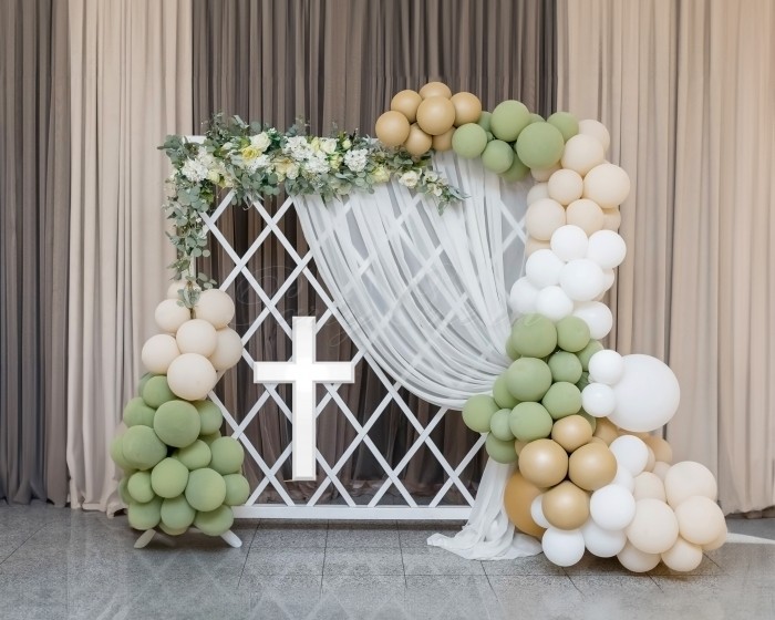 decorations Holy Communion Balloon Decoration With Cross